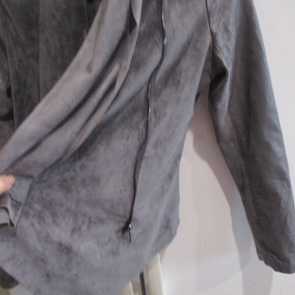 BLANKNYC faux leather cardigan jacket gray S - Picture 3 of 6